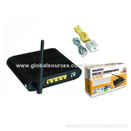 54Mbps Wireless ADSL with 4 Ports WAN 1 x RJ-11 Port ADSL Line Router